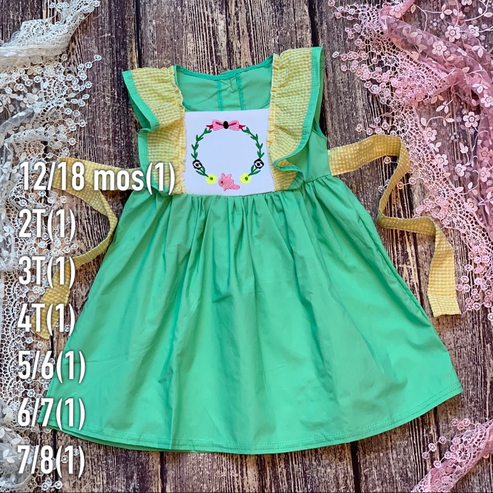 Boutique Girls Embroidered Spring Dress